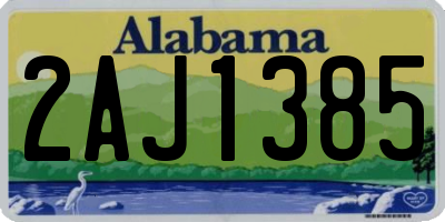 AL license plate 2AJ1385
