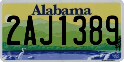 AL license plate 2AJ1389