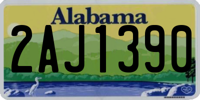 AL license plate 2AJ1390