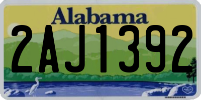 AL license plate 2AJ1392