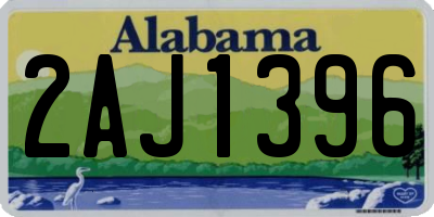 AL license plate 2AJ1396