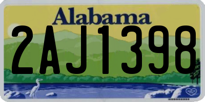 AL license plate 2AJ1398