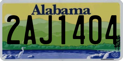 AL license plate 2AJ1404
