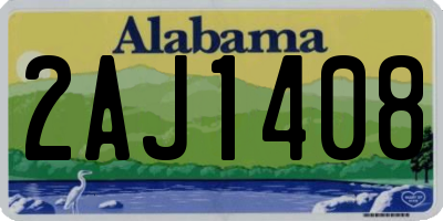 AL license plate 2AJ1408