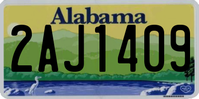 AL license plate 2AJ1409
