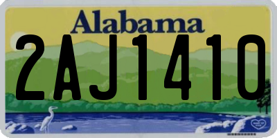 AL license plate 2AJ1410