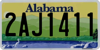 AL license plate 2AJ1411