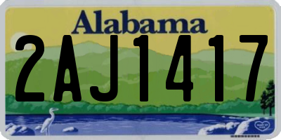 AL license plate 2AJ1417