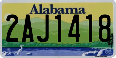 AL license plate 2AJ1418
