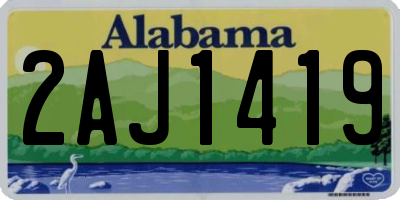 AL license plate 2AJ1419