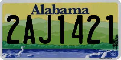 AL license plate 2AJ1421