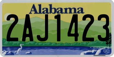 AL license plate 2AJ1423