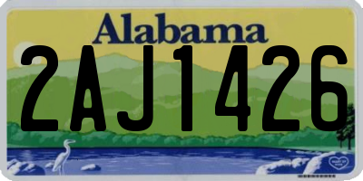 AL license plate 2AJ1426