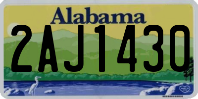 AL license plate 2AJ1430