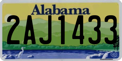 AL license plate 2AJ1433