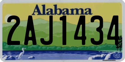 AL license plate 2AJ1434