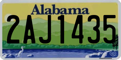 AL license plate 2AJ1435
