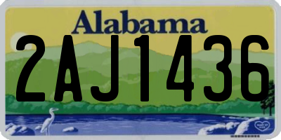 AL license plate 2AJ1436