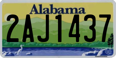 AL license plate 2AJ1437