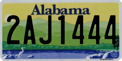 AL license plate 2AJ1444