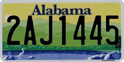 AL license plate 2AJ1445