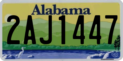 AL license plate 2AJ1447