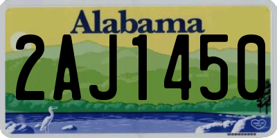 AL license plate 2AJ1450