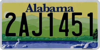 AL license plate 2AJ1451