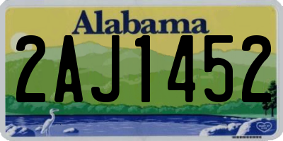 AL license plate 2AJ1452