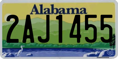 AL license plate 2AJ1455