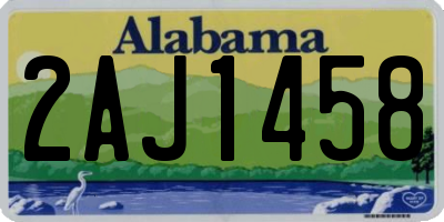AL license plate 2AJ1458