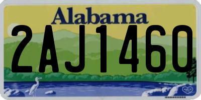 AL license plate 2AJ1460