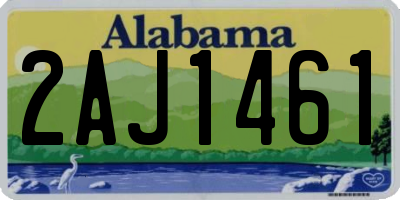AL license plate 2AJ1461