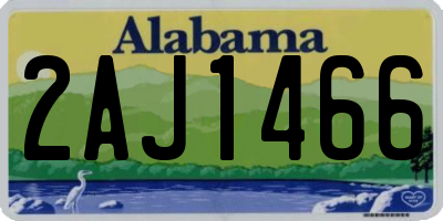 AL license plate 2AJ1466