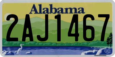 AL license plate 2AJ1467