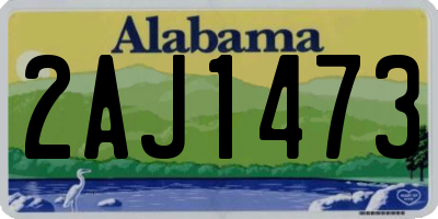 AL license plate 2AJ1473