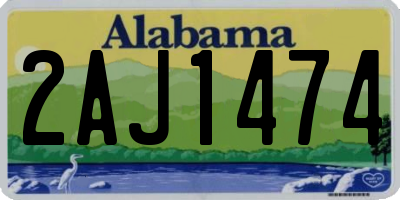 AL license plate 2AJ1474