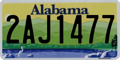 AL license plate 2AJ1477