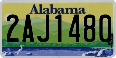 AL license plate 2AJ1480