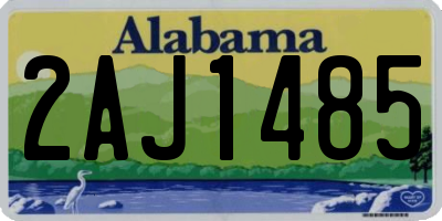 AL license plate 2AJ1485
