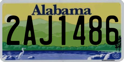 AL license plate 2AJ1486