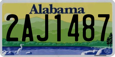 AL license plate 2AJ1487