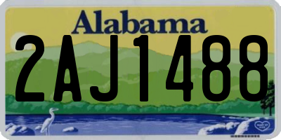 AL license plate 2AJ1488