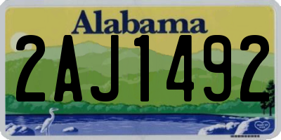 AL license plate 2AJ1492