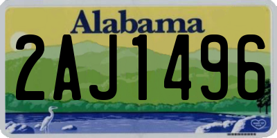 AL license plate 2AJ1496