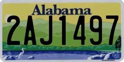AL license plate 2AJ1497