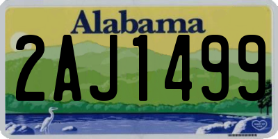 AL license plate 2AJ1499