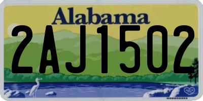 AL license plate 2AJ1502