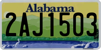 AL license plate 2AJ1503