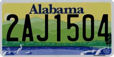 AL license plate 2AJ1504